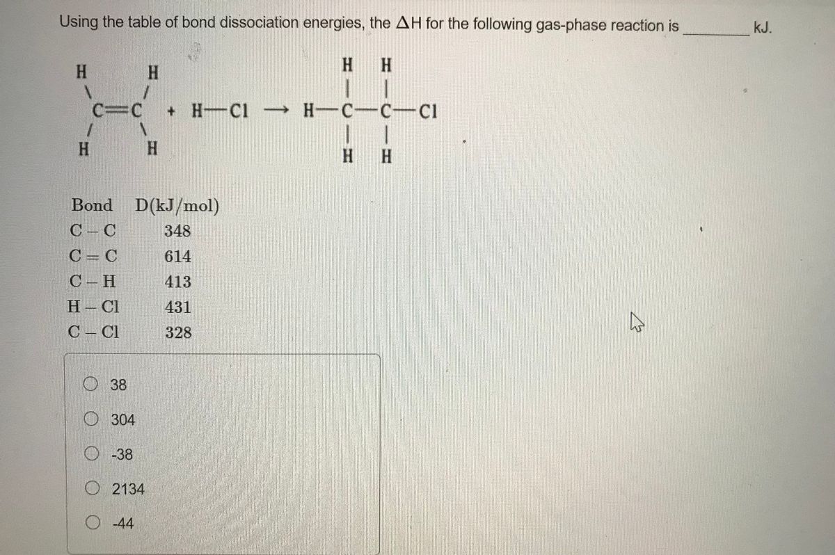 Answered Using The Table Of Bond Dissociation Bartleby