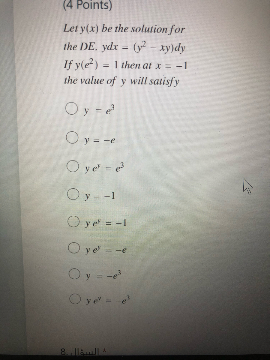 Answered 3 Points Solve The Ivp 1 X² Y²… Bartleby