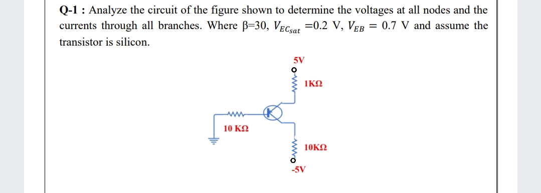 Answered Q 1 Analyze The Circuit Of The Figure Bartleby