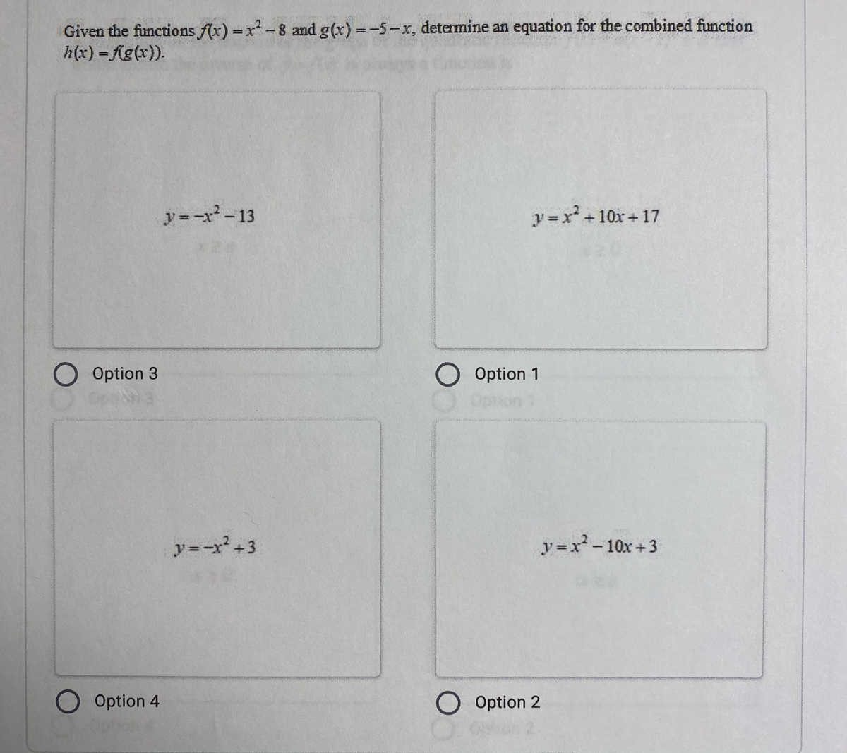 Answered Given The Functions F X X 8 And G X Bartleby