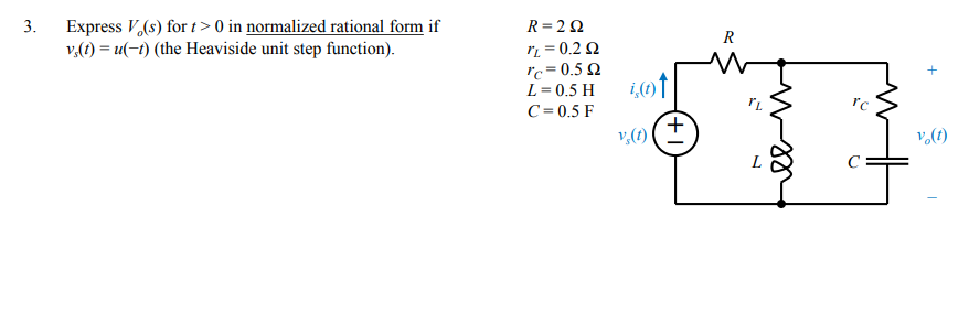 Answered Express V S For T 0 In Normalized Bartleby