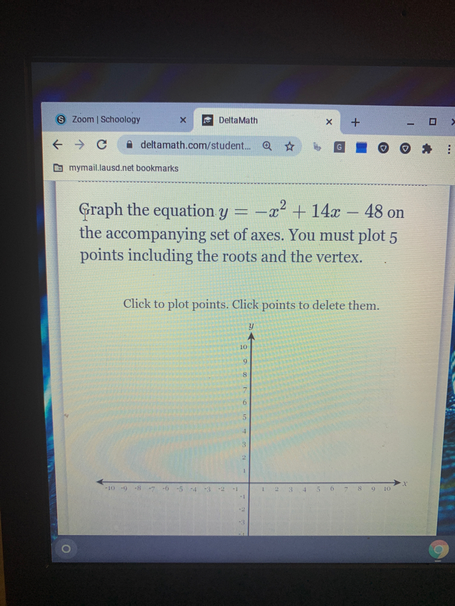 Answered Graph The Equation Y X2 14x 48 Bartleby