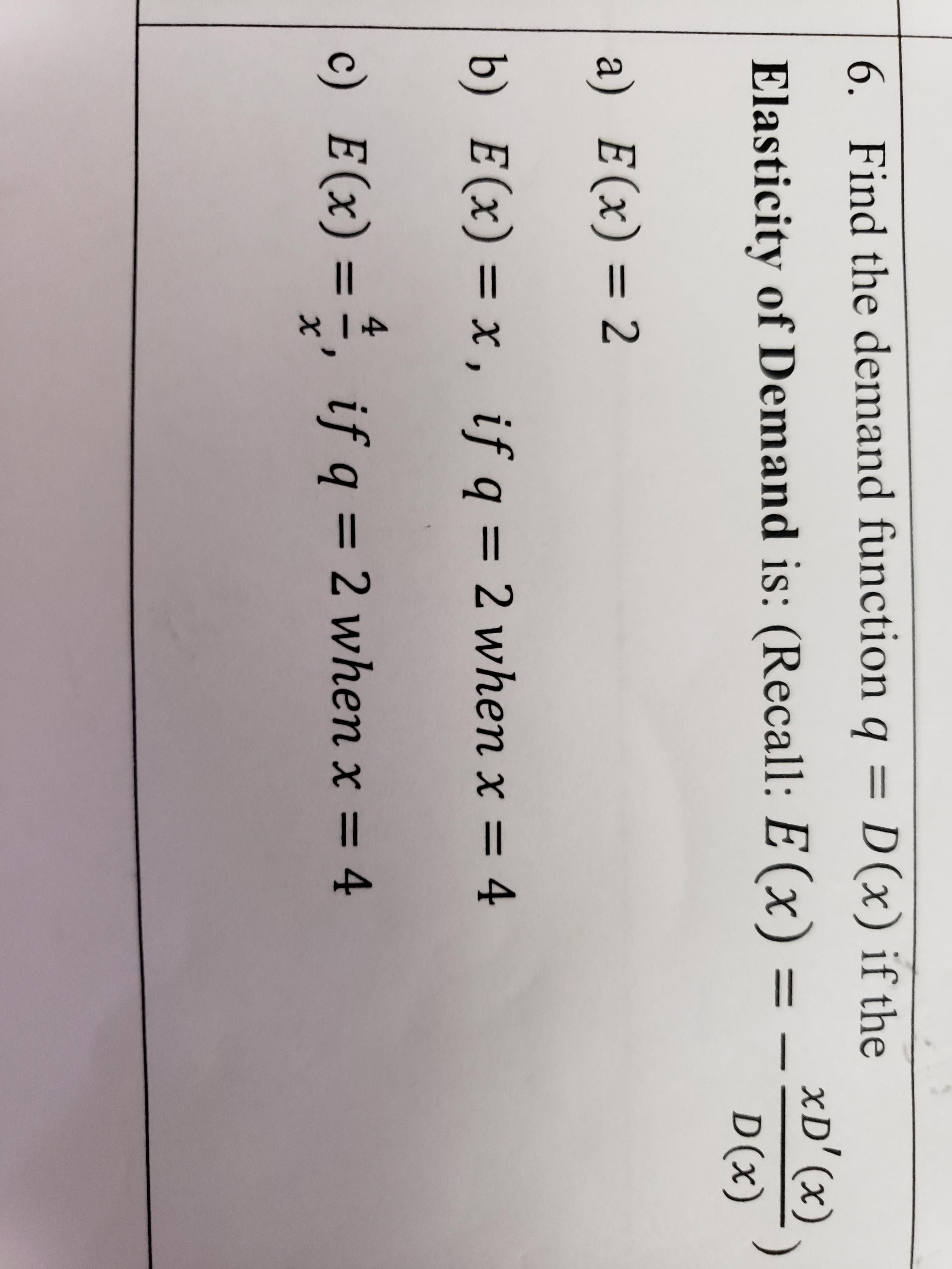 Answered 5 Find The Demar Elasticity Of Dem 1 Bartleby