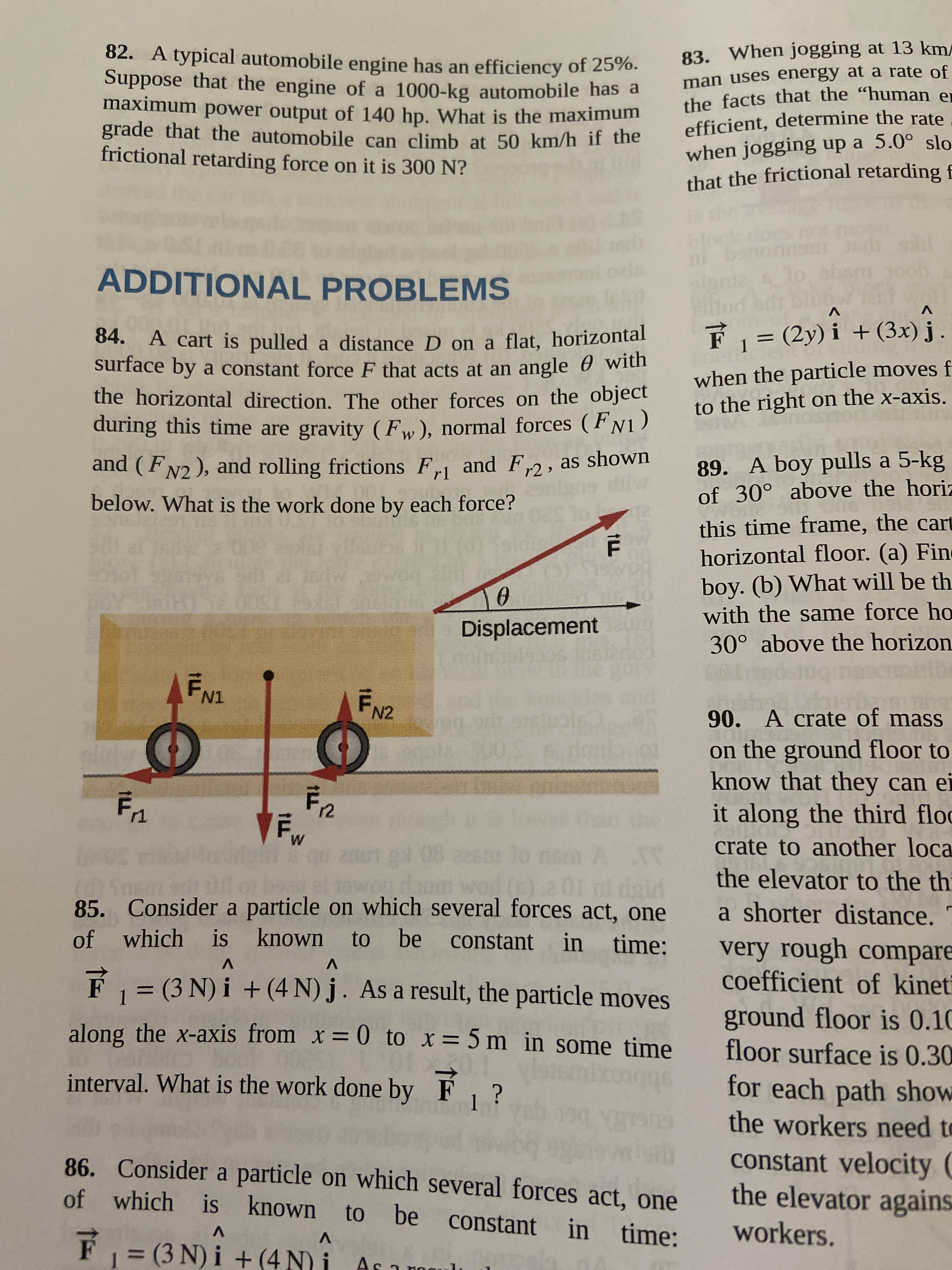 Answered 84 A Cart Is Pulled A Distance D On A Bartleby