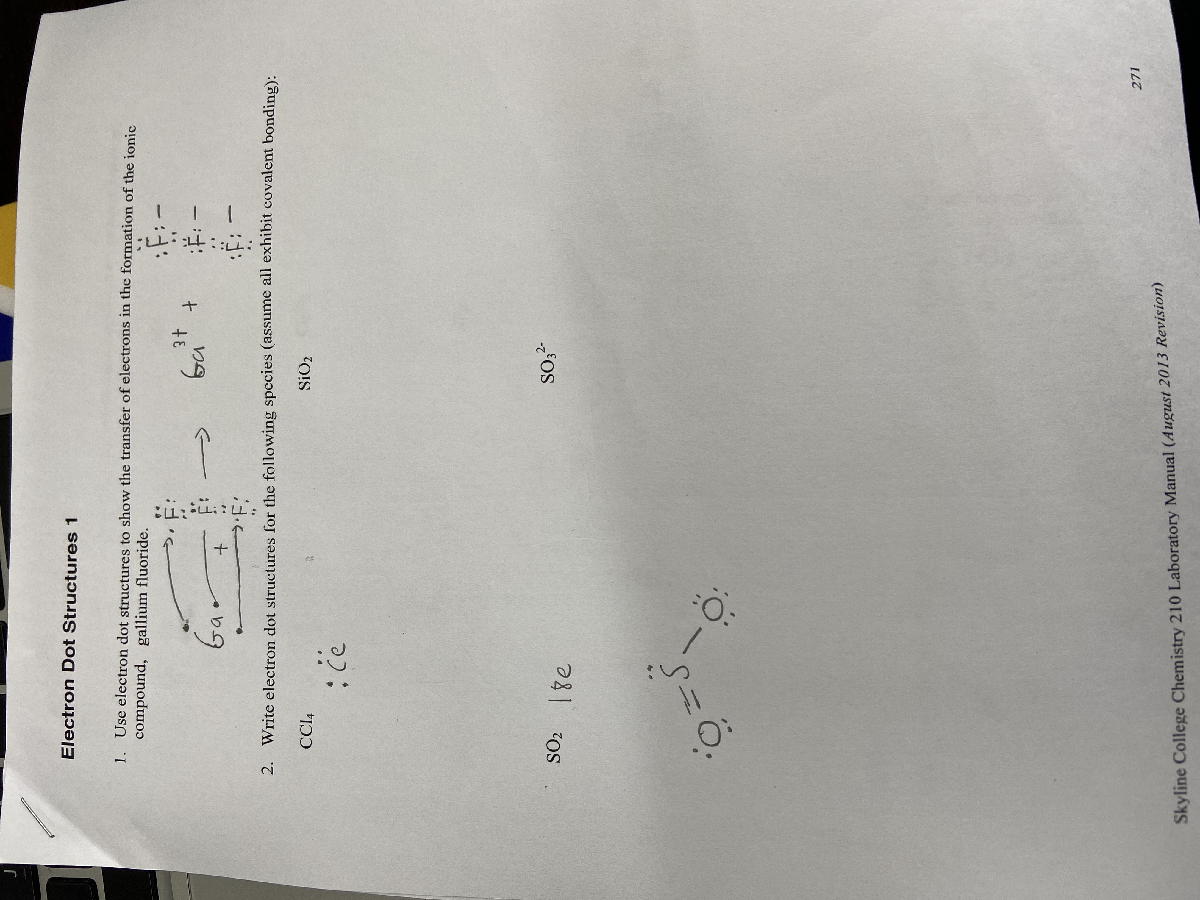 Answered: Electron Dot Structures 1 1. Use… | bartleby