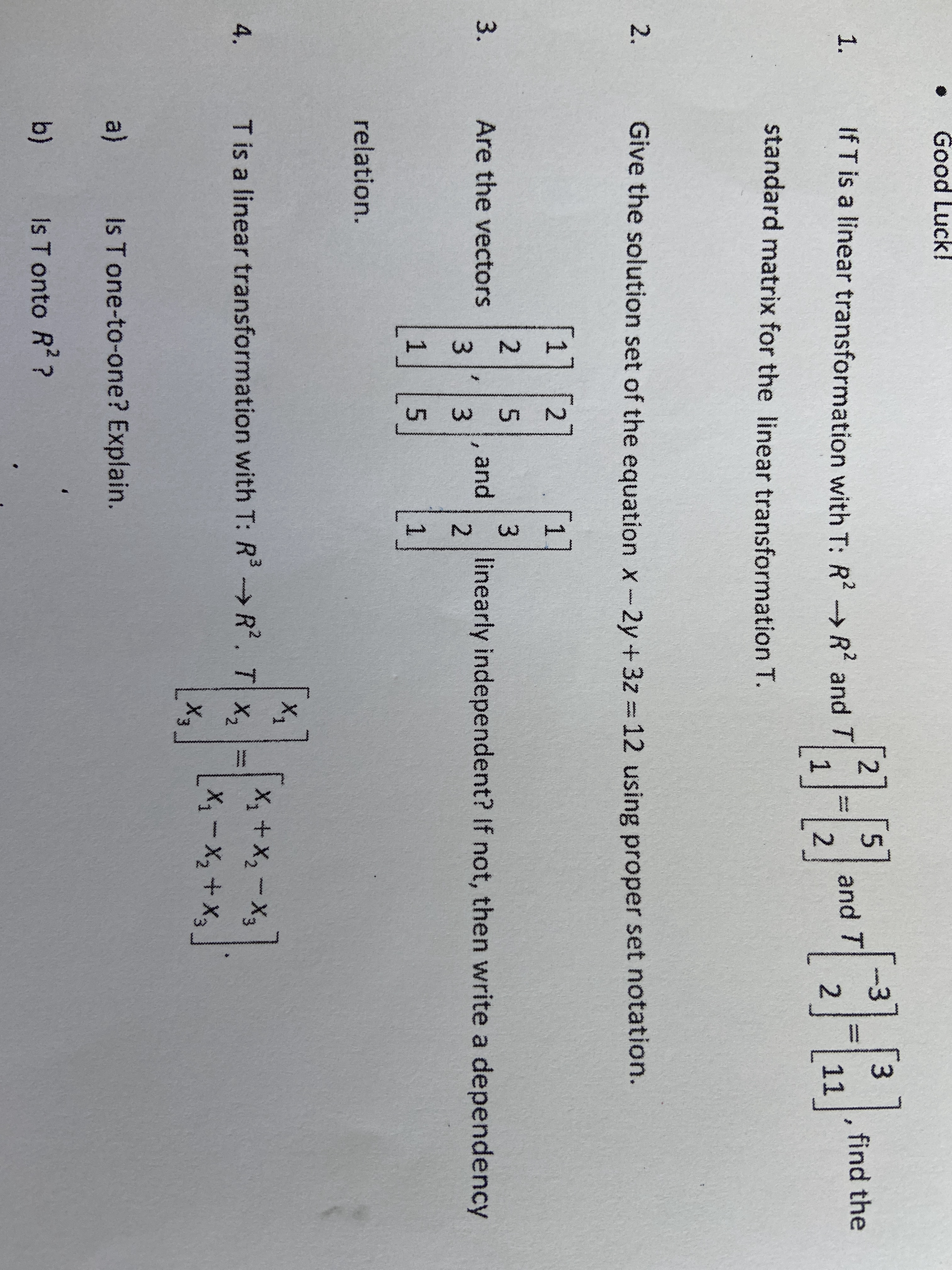 Answered 3d 3 2 If T Is A Linear Bartleby