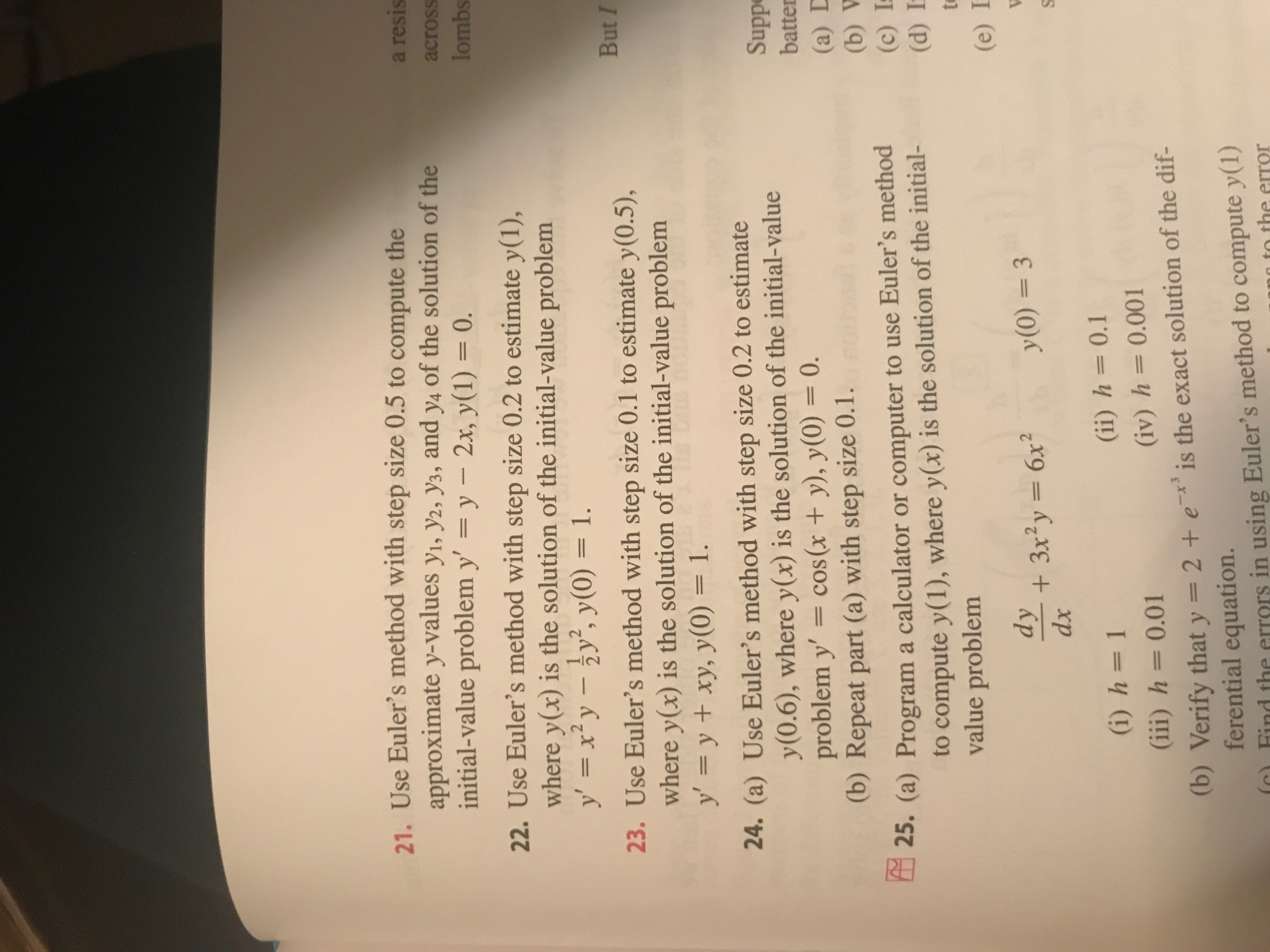 Answered 21 Use Euler S Method With Step Size Bartleby