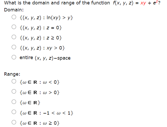 Answered What Is The Domain And Range Of The Bartleby