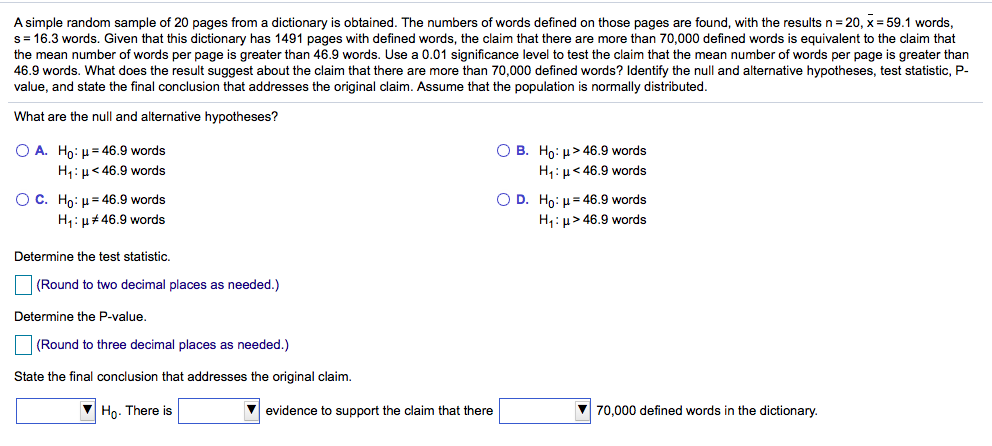 Answered A Simple Random Sample Of Pages From Bartleby