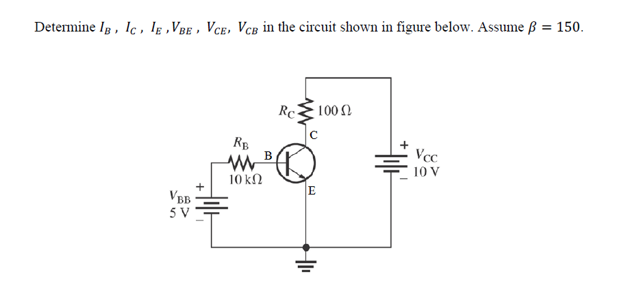 Answered Determine Ig Ic Ig Vbe Vce Vcg Bartleby