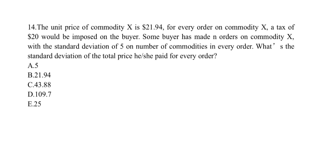 Answered 14 The Unit Price Of Commodity X Is Bartleby
