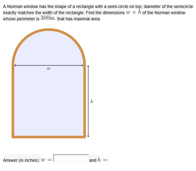 Answered: A Norman window has the shape of a… | bartleby