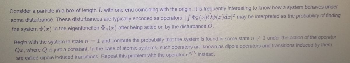 Answered: Consider a particle in a box of length… | bartleby