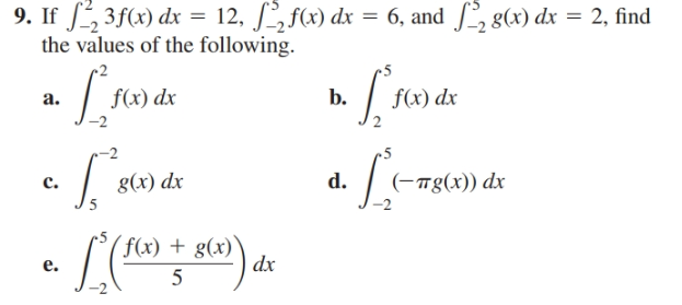 Answered 9 If 3f X Dx 12 ſ F X Dx 6 And Bartleby