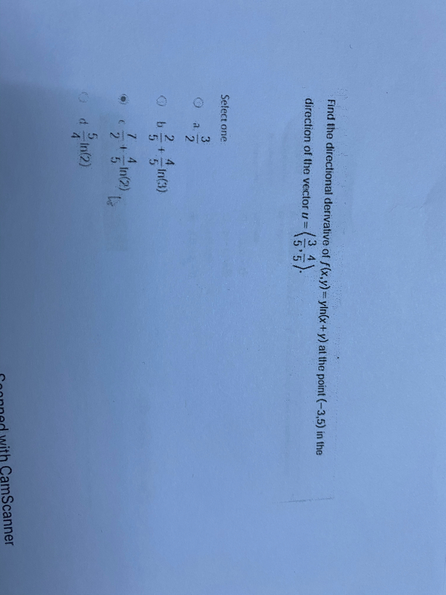 Answered Find The Directional Derivative Of Bartleby