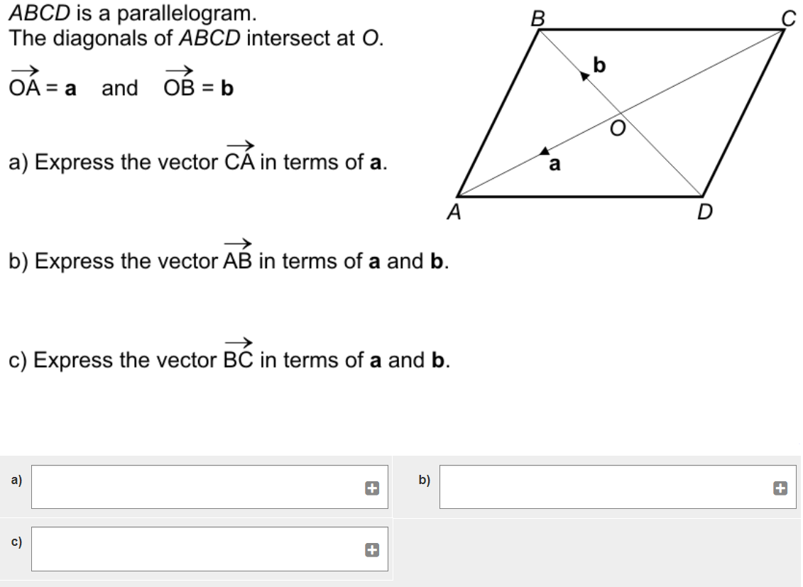 in parallelogram abcd diagonals ac and bd
