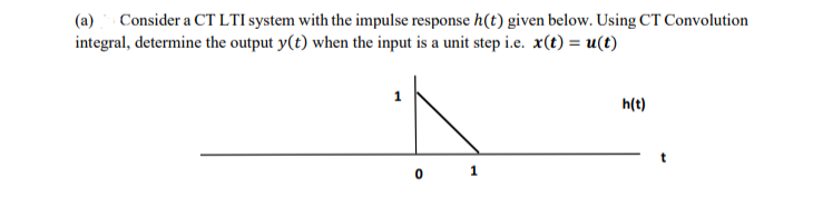 Answered: (a) Consider a CT LTI system with the… | bartleby