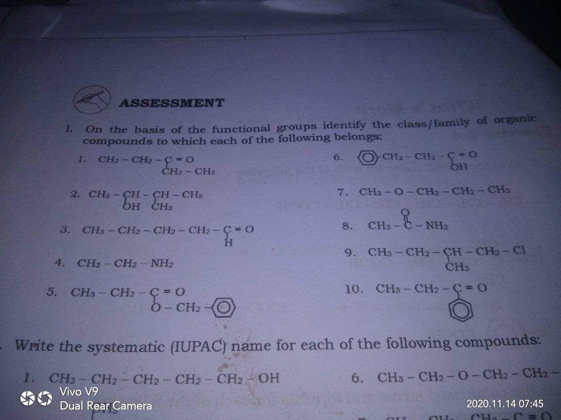 Answered On The Basis Of The Functional Groups Bartleby