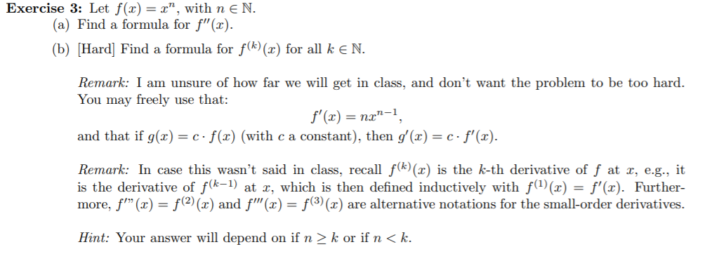 Answered Exercise 3 Let F X X With N E N Bartleby