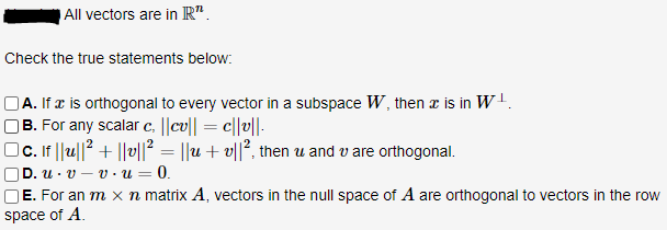 Answered Check The True Statements Below Oa If Bartleby