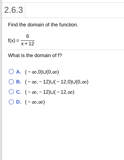 Answered F X X 12 What Is The Domain Of F Bartleby