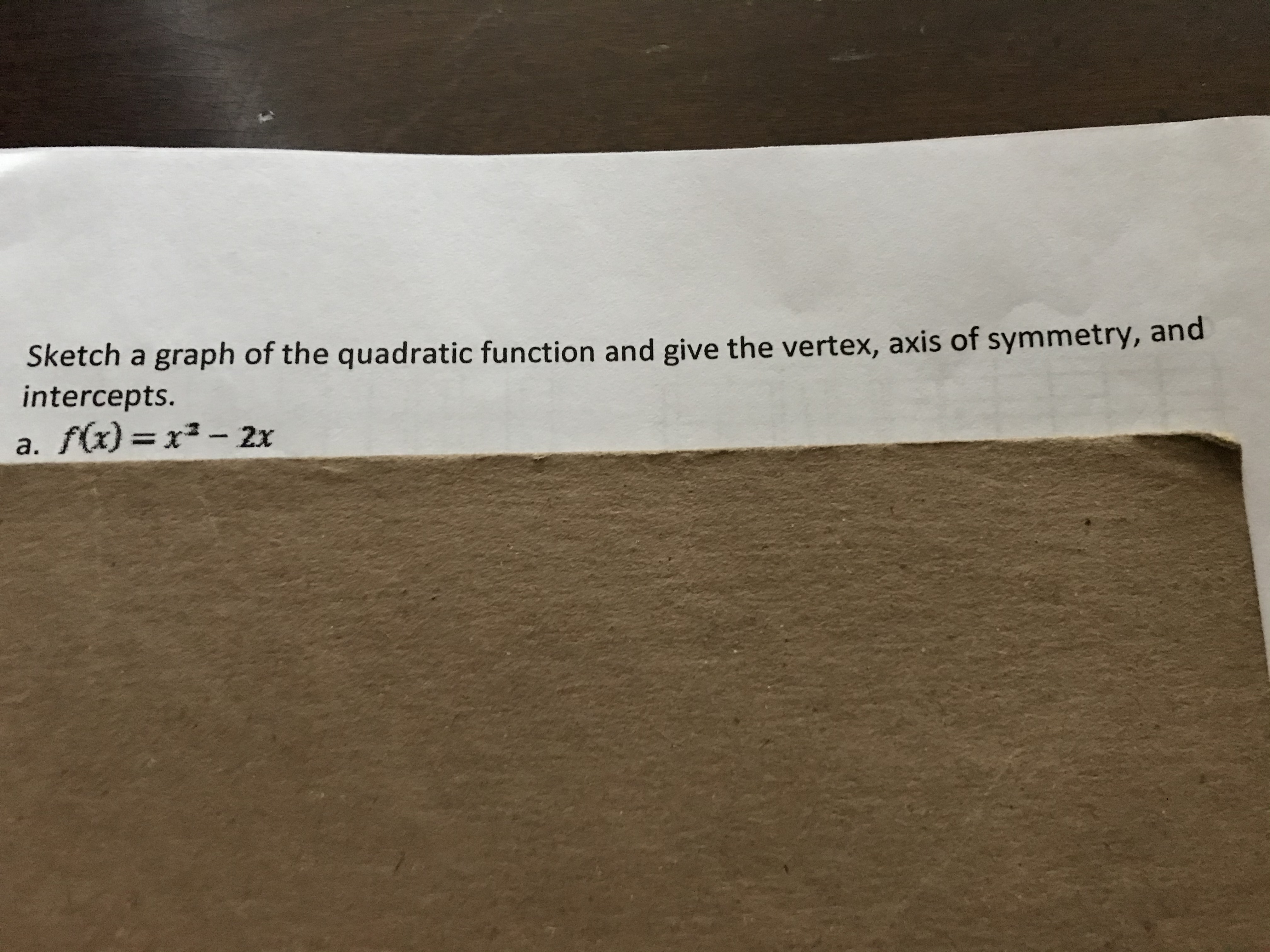 Answered Sketch A Graph Of The Quadratic Bartleby