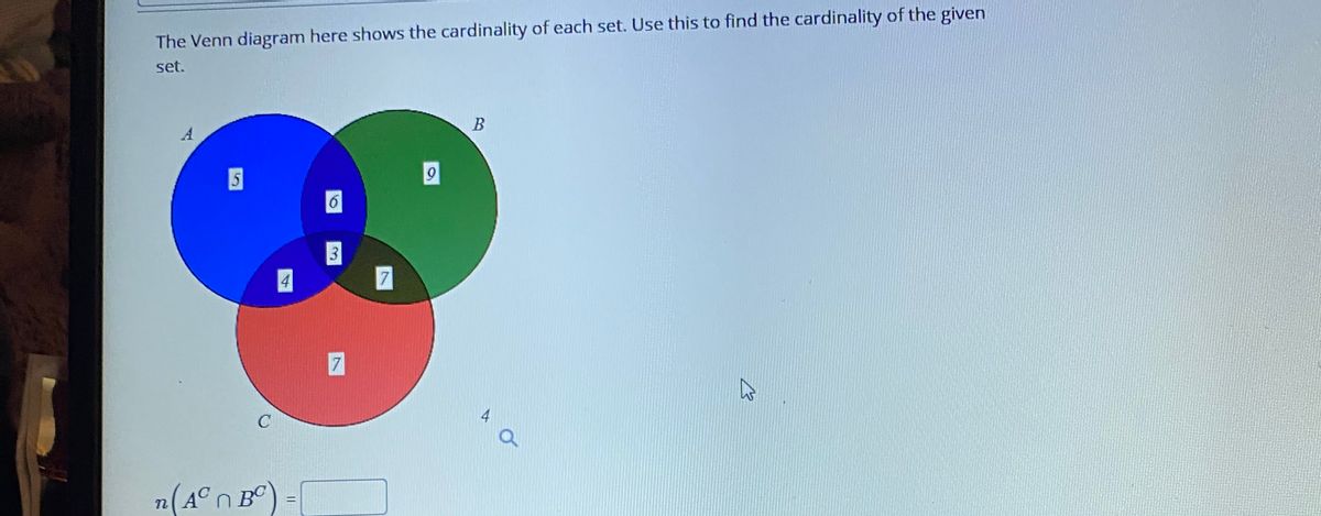 Answered: The Venn Diagram Here Shows The Set. A… | Bartleby