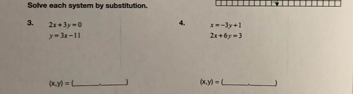 Answered Solve Each System By Substitution 3 Bartleby