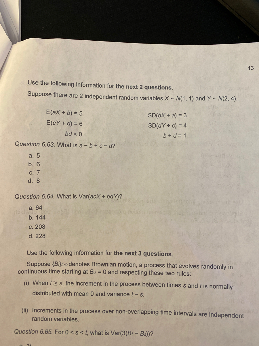 Answered Random Variables X N 1 1 And Y Bartleby