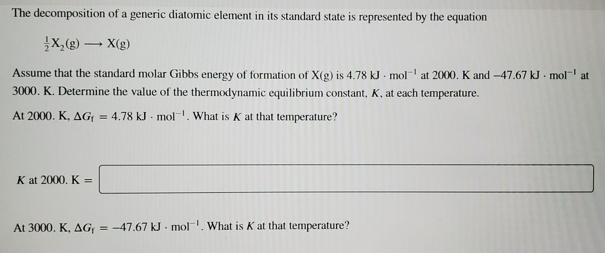 Answered The Decomposition Of A Generic Diatomic… Bartleby