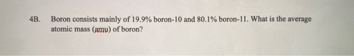 boron 10 and boron 11