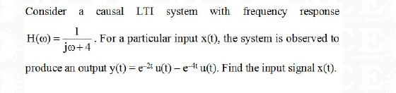 Answered Consider A Causal Lti System With Bartleby