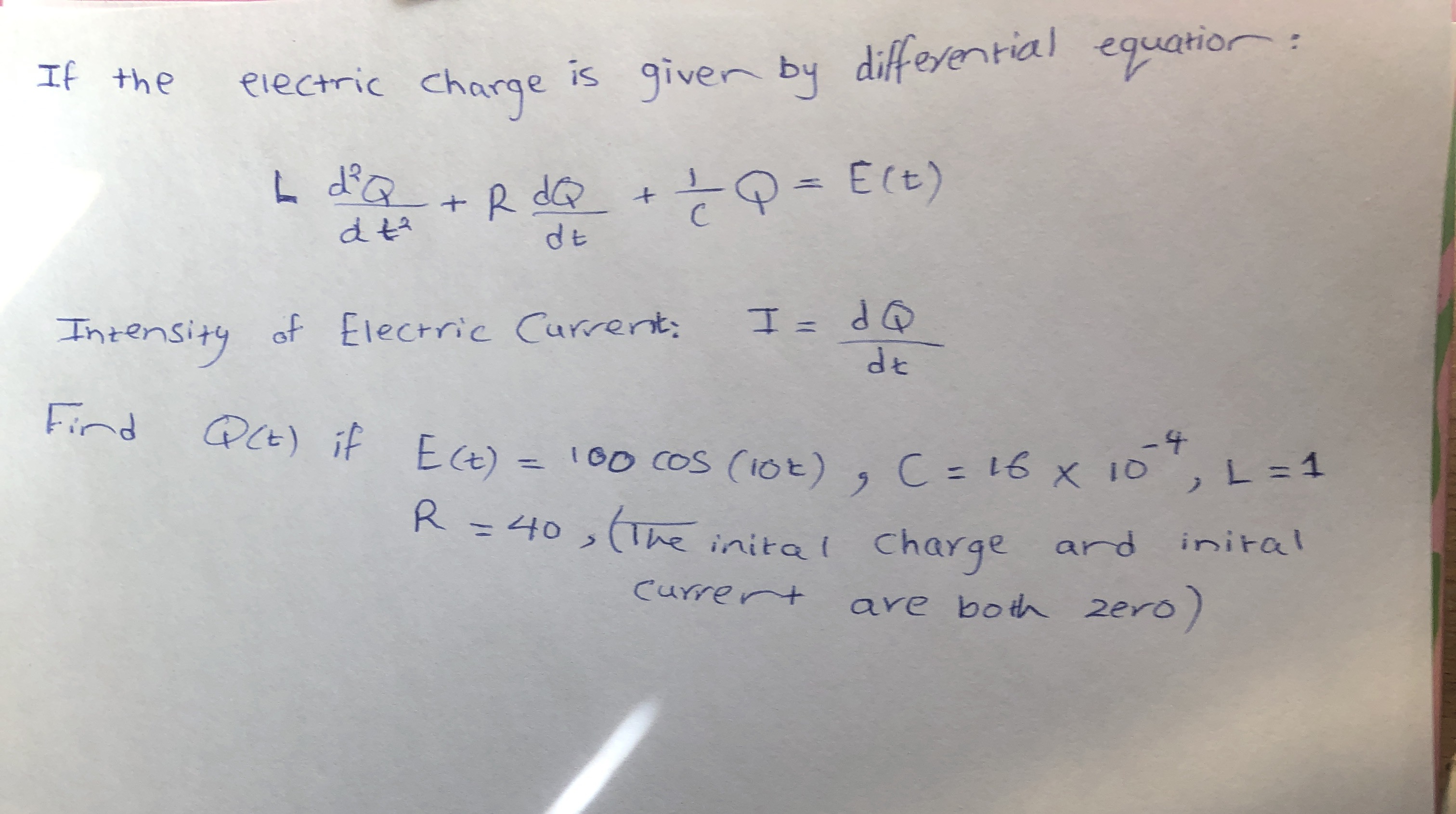 Answered Is Giver By Equatior Differential If Bartleby