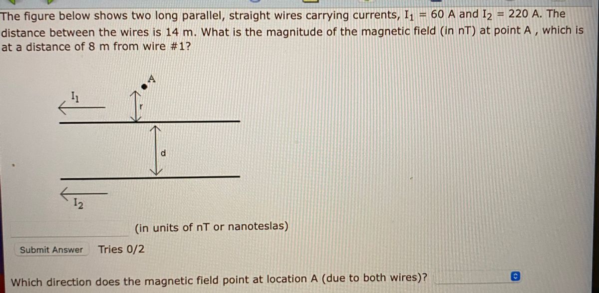 Answered The Figure Below Shows Two Long Bartleby 3445