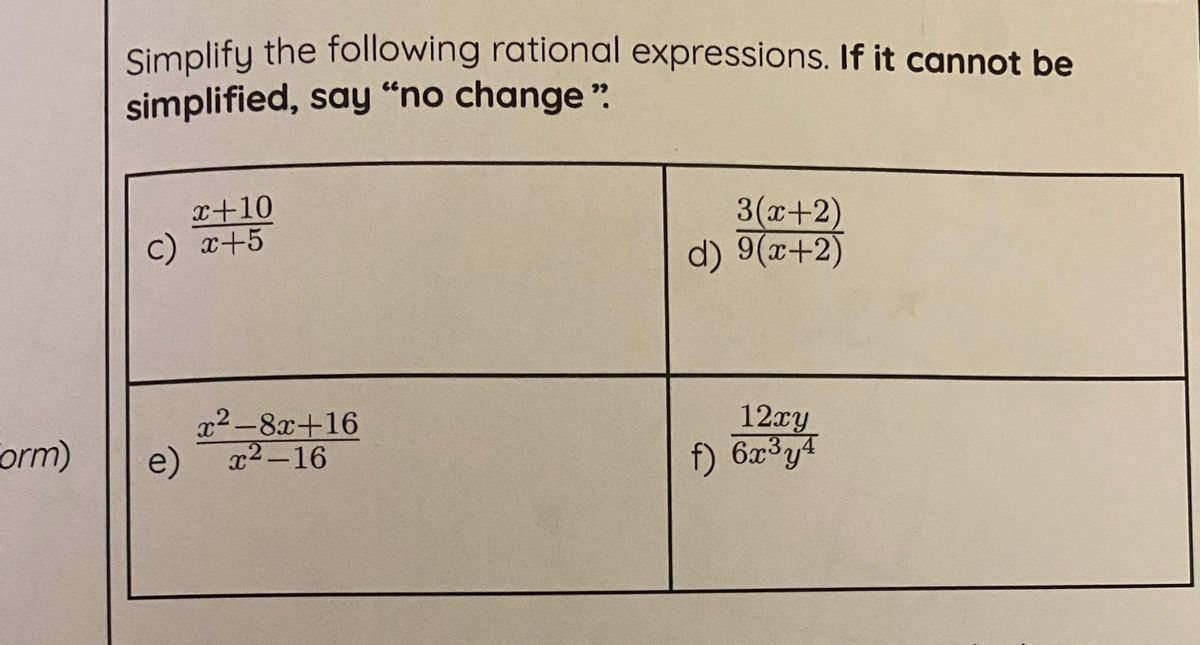 Answered Simplify The Following Rational Bartleby