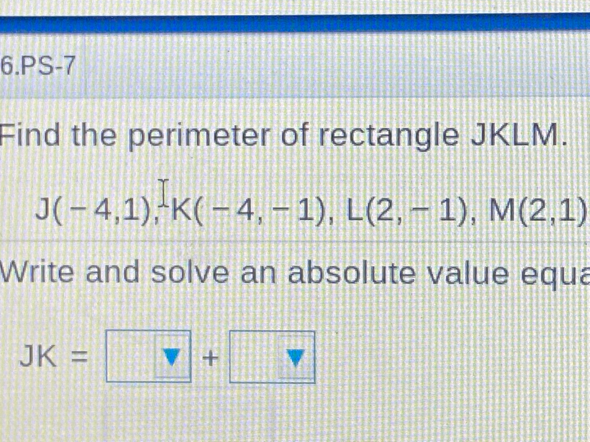 Answered Find The Perimeter Of Rectangle Jklm Bartleby