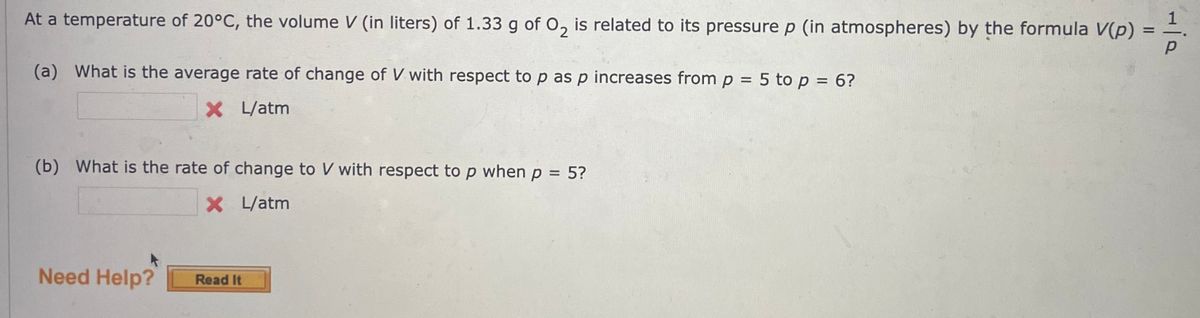 Answered At A Temperature Of C The Volume V Bartleby