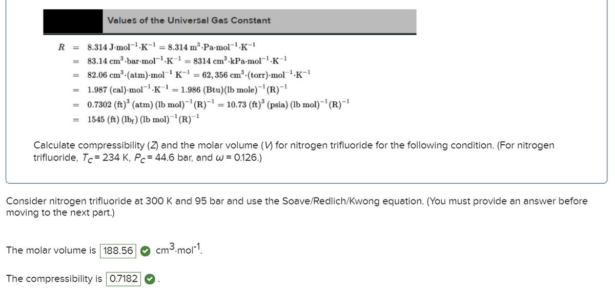 Answered The Values Of The Ideal Gas Constant Bartleby