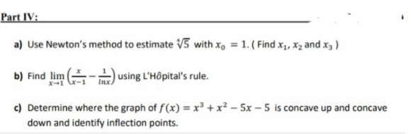 Answered A Use Newton S Method To Estimate V5 Bartleby