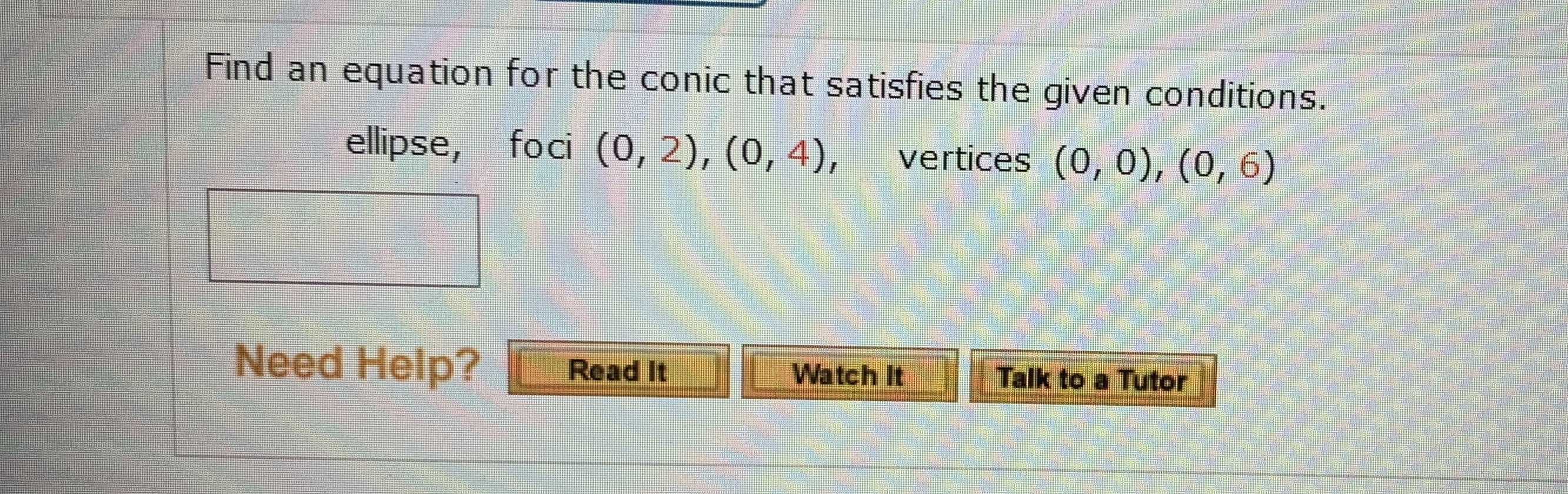 Answered Find An Equation For The Conic That Bartleby