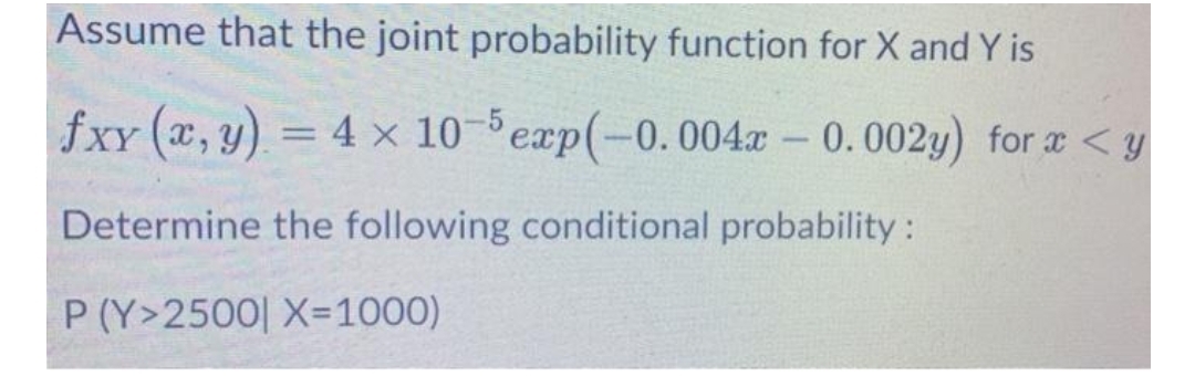 Answered Assume That The Joint Probability Bartleby