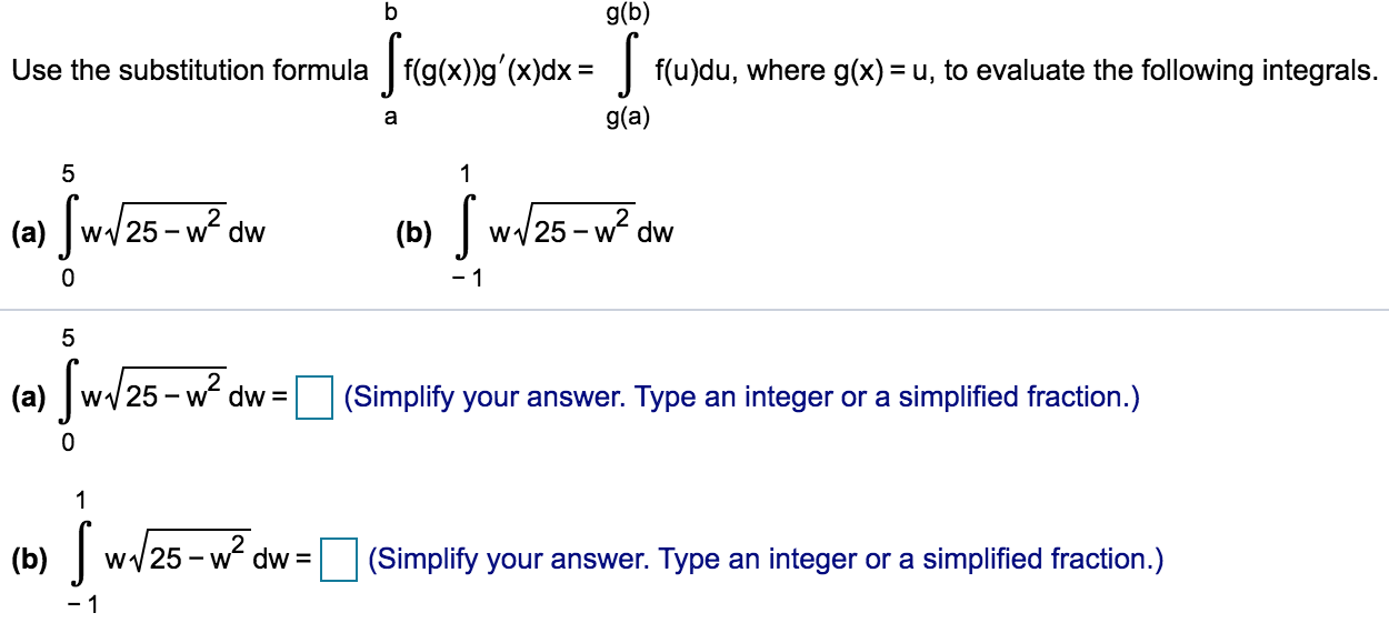 Answered G B Use The Substitution Formula Bartleby