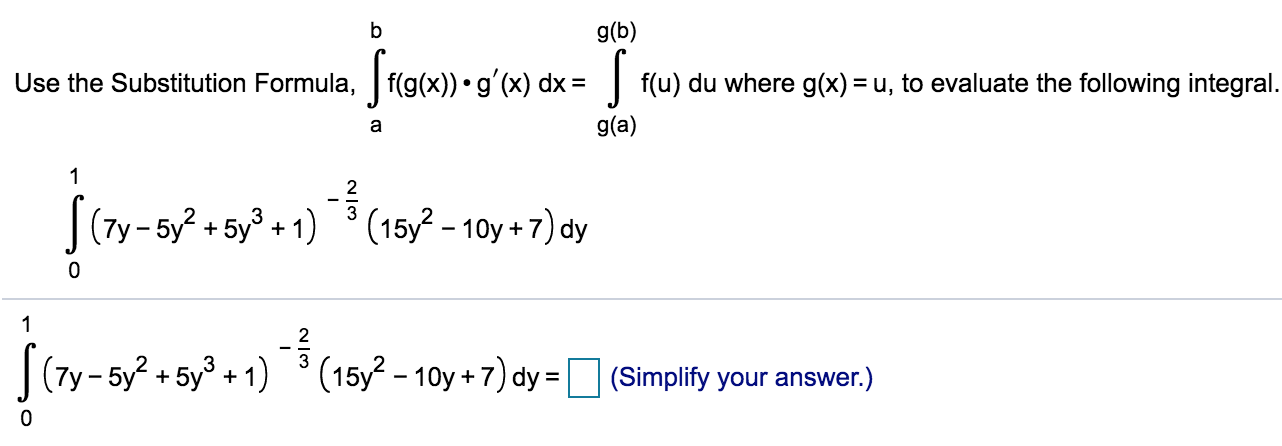 Answered G B Use The Substitution Formula Bartleby