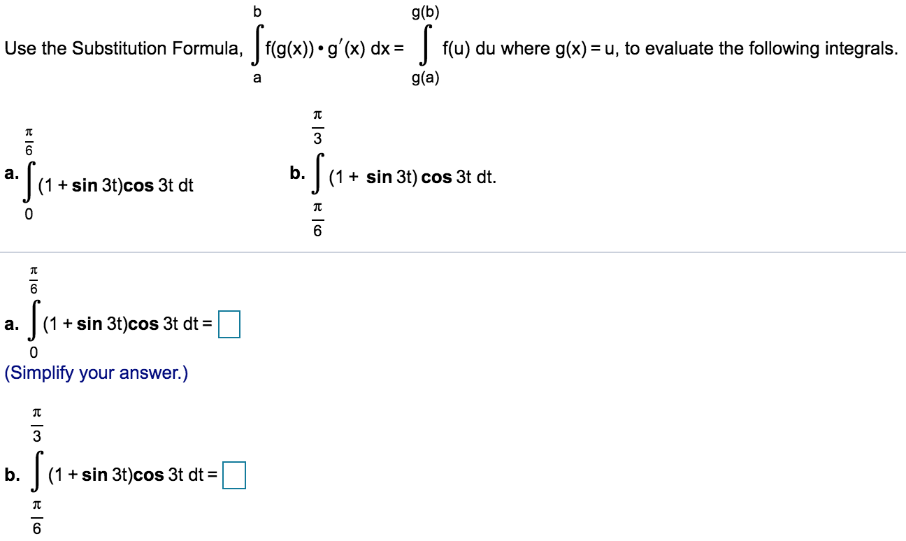 Answered G B Use The Substitution Formula Bartleby