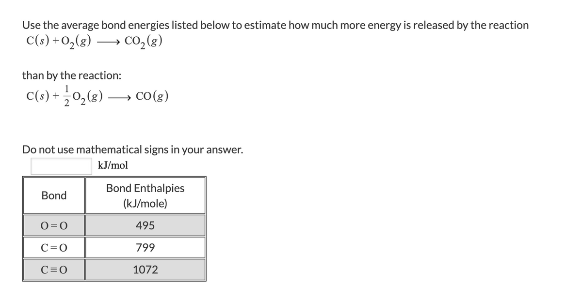 answered-use-the-average-bond-energies-listed-bartleby