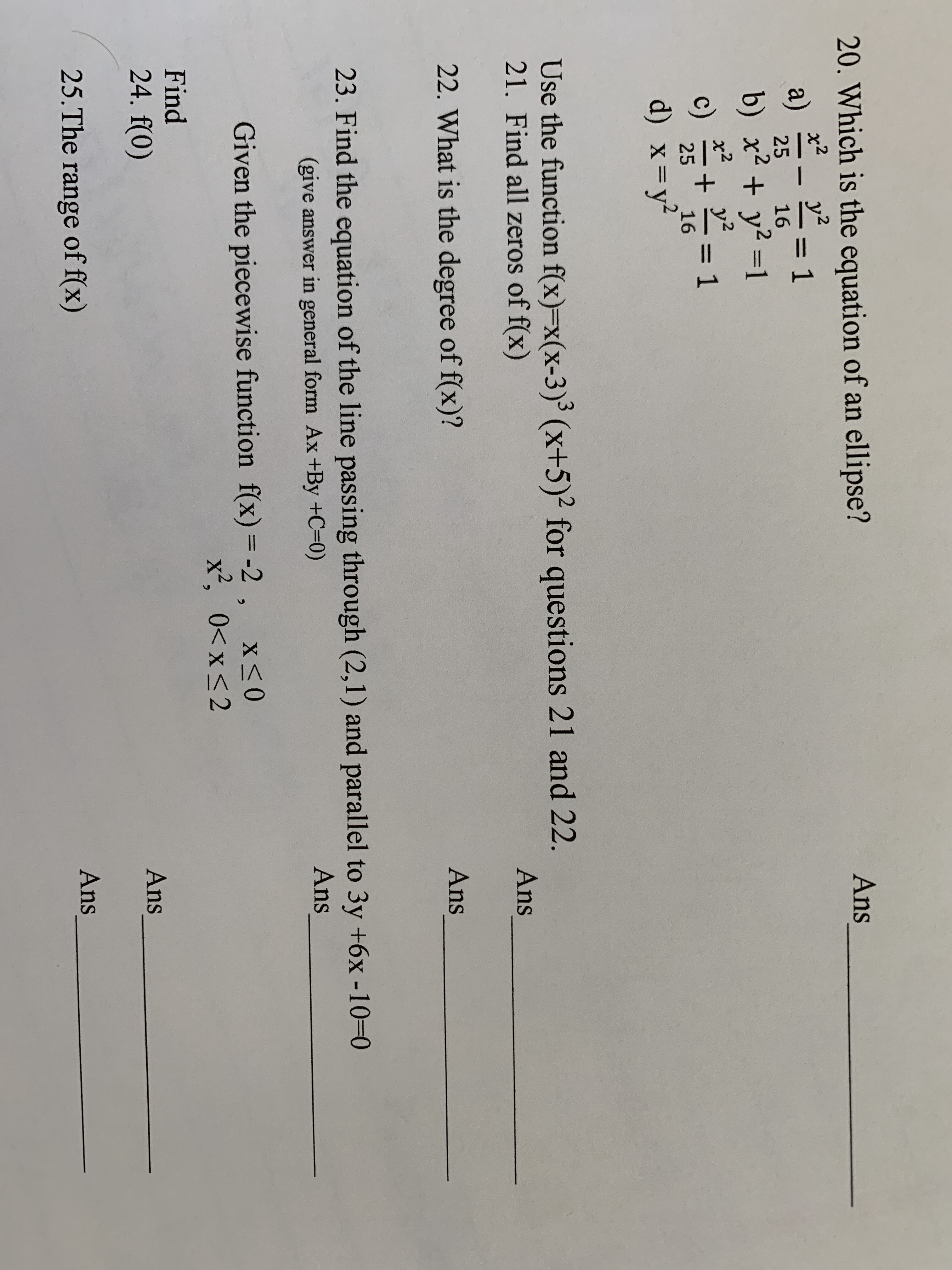 Answered Which Is The Equation Of An Bartleby