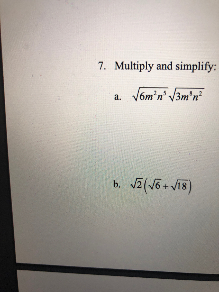 Answered Multiply And Simplify Vom N 3m N Bartleby