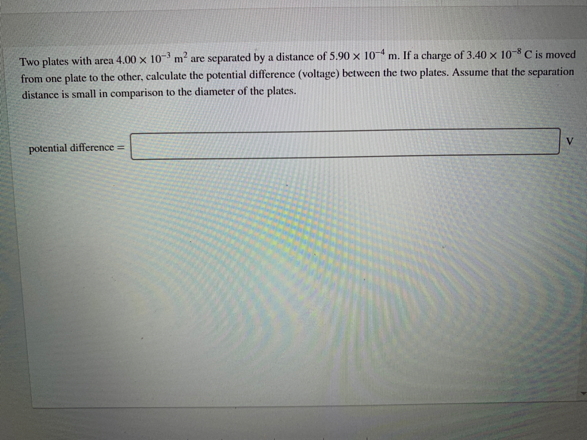 Answered Two Plates With Area 4 00 X 10 M Are Bartleby