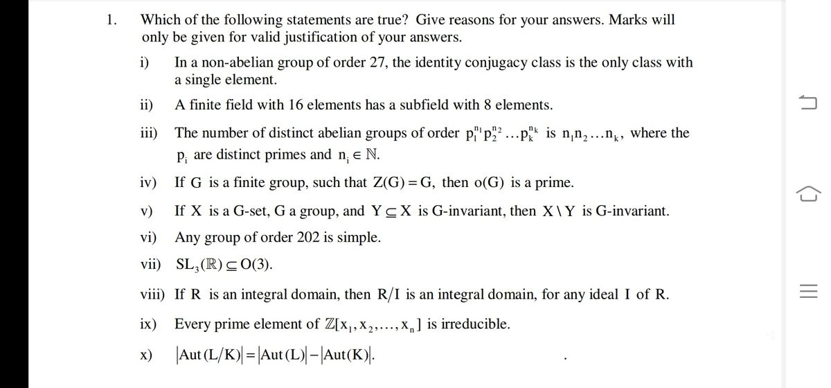 Answered Viii If R Is An Integral Domain Then Bartleby