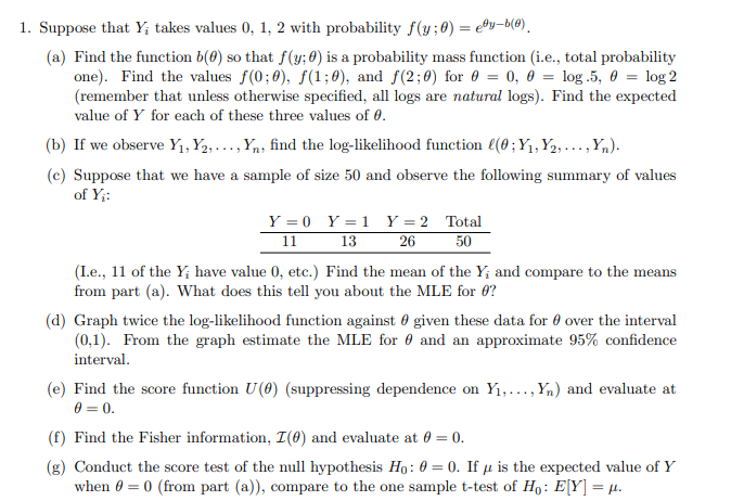 Answered 1 Suppose That Y Takes Values 0 1 2 Bartleby